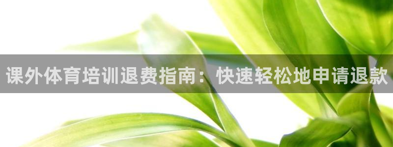 尊龙凯时app官网：课外体育培训退费指南：快速轻松地