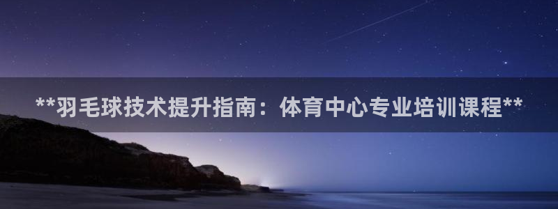 尊龙凯时白家乐：**羽毛球技术提升指南：体育中心专业